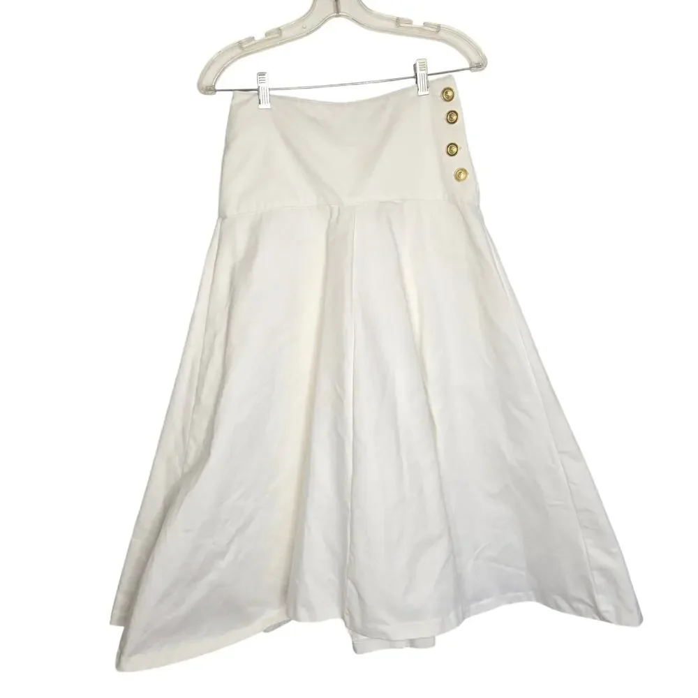 Zara ZW Collection Cape Skirt White Minimalist Maxi Thick Full Vacation Wmoen XS - Picture 2 of 13